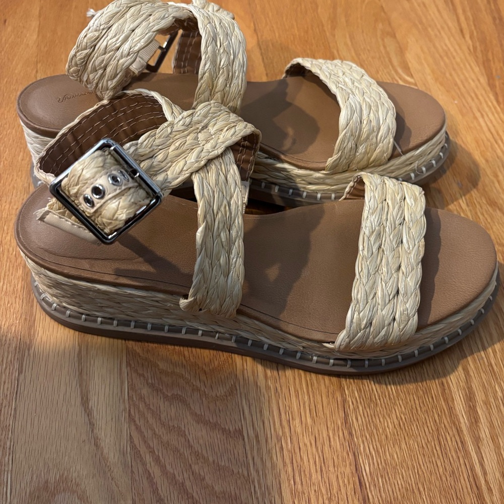 Raffia Platform Sandals